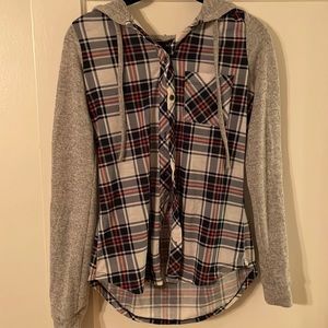 Plaid Hooded Sweater